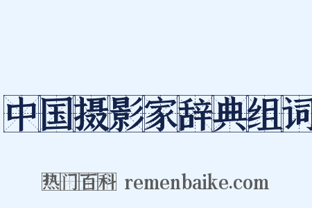 中国摄影家辞典组词是什么意思的图片